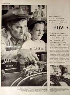 RARE 1959 Lionel Train Ad Rifleman star Chuck Connors  