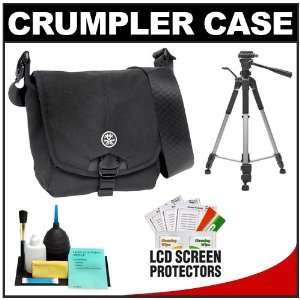 /Video Camera Bag/Case (Black) with Tripod + Accessory Kit for Canon 