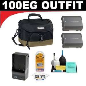  Canon Deluxe Gadget Bag 100EG + Two Spare NB 2LH Batteries 