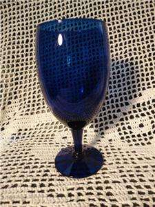Cobalt Blue Lovely Depression Glass Wine Goblet EX  