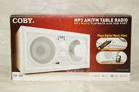 Coby CX166 AM FM Table Radio w/USB Port for  Player  