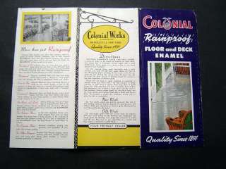 Colonial Rainproof Floor & Deck Enamel Paint Brochure  