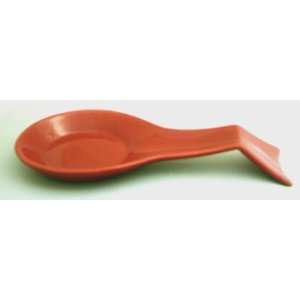  Solid Red Ceramic 9 Long Spoon Rest