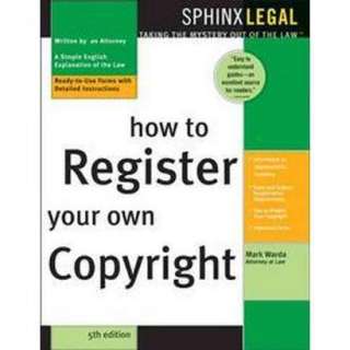 How to Register Your Own Copyright (Subsequent) (Paperback).Opens in a 