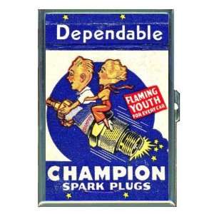 Champion Spark Plugs Flaming ID Holder, Cigarette Case or Wallet MADE 
