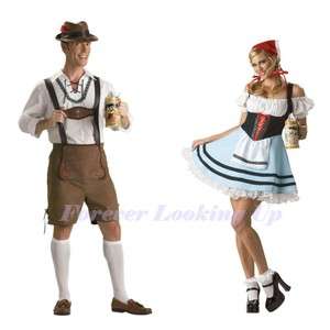 Deluxe Couples German Bavarian Oktoberfest Halloween Costumes SM 3X 
