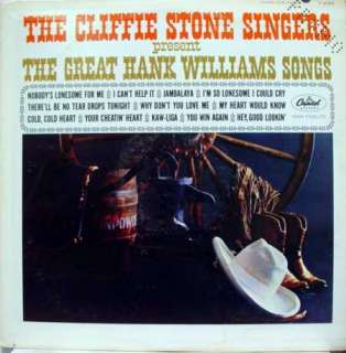 CLIFFIE STONE SINGERS great hank williams songs LP  