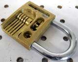 used good condition no key papaiz cr50 cutaway padlock nice papaiz 