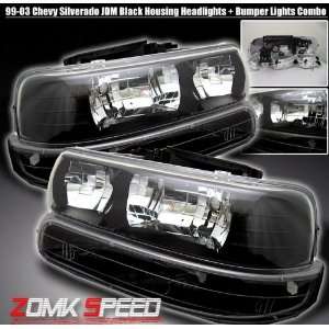 Chevy Suburban Headlights JDM Black Headlights With Bumper Lights 2005 