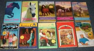 Lot of 10 Horse Story Series Books   Saddle Club, Sandy Lane Stables 
