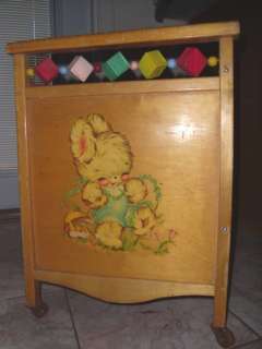   1950s Whitney Bros. Wooden Childs Baby Doll Crib / Bed Retro  