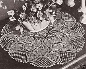 Vintage Crochet Pineapple Doily Centerpiece PATTERN 2  