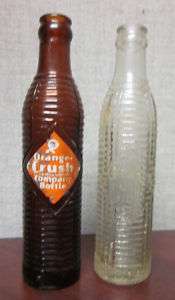 Two Vintage Orange Crush Bottles  