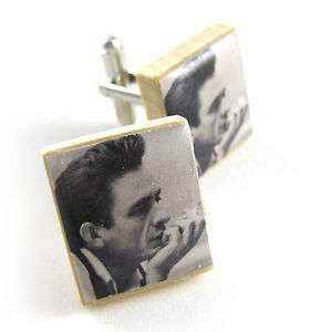 Johnny Cash Scrabble Tile Cufflinks  