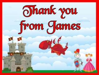   Dragon Boys Birthday Party Thank You Note Cards Personalized  