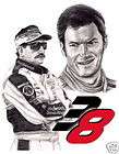 Dale Earnhardt Sr Poster Lithograph Print Sam Bass  