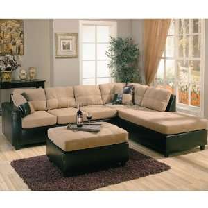 Coaster Furniture Harlow Two Tone Sectional Living Room Set (Tan 