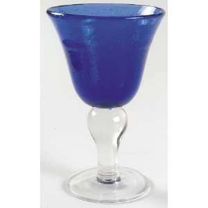  Artland Crystal Iris Cobalt Blue Wine Glass, Crystal 