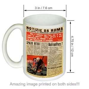   Military Propaganda COFFEE MUG Notizie Da Roma