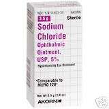 SODIUM CHLORIDE OPTH OINT 5% 3.5GM 2 TUBES BY AKORN  