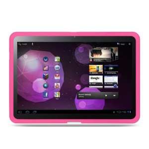 Pink Soft Gel Skin Case + LCD Screen Cover for Samsung Galaxy Tab 10.1