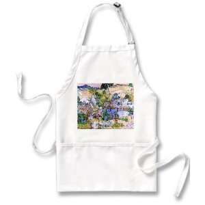  Thatched Cottages by a Hill By Vincent Van Gogh Apron 