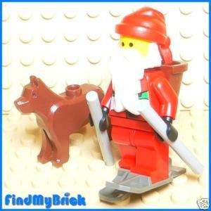 NEW Lego Santa Minifigure & Dog with Skis Backpack NEW  