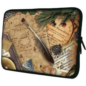  13 inch Feather Quill Pen / Memos Notebook Laptop Sleeve 