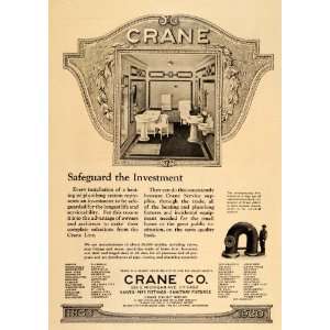  1920 Vintage Ad Crane Bathroom Plumbing Fixtures Bath 