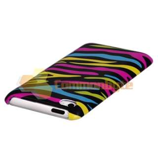 6in1 Accessory Zebra Pink Flower US$100 Skin Case Cover for iPod Touch 