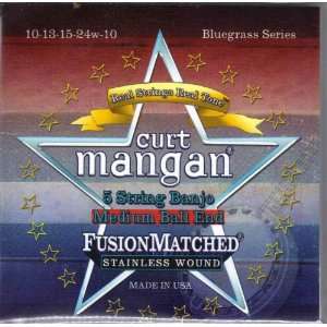  Curt Mangan Banjo Strings 10 24 Medium Ball End Musical 