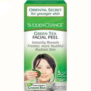   Sudden Change Green Tea Facial Peel 5 Minute Single use Packets  