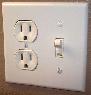 Wall Switch Cover Antique White Classic Outlet Combo  