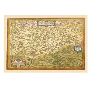    Map of Transylvania by Abraham Ortelius, 18x24