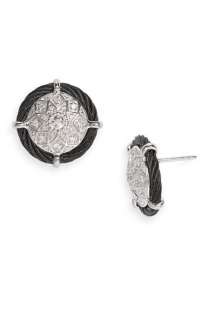Charriol Classique Diamond Button Earrings  