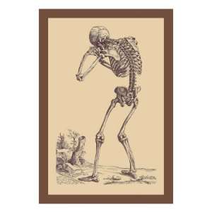    Bending Skeleton by Andreas Vesalius, 24x32
