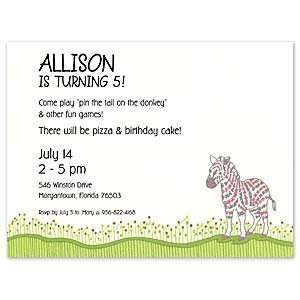  Zebra Invitation Baby Invitations