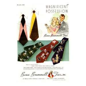  Beau Brummell, Magazine Advertisement, USA, 1940 Giclee 