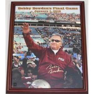 Bobby Bowden Autographed/Hand Signed FSU Seminoles 16x20 Last Game 