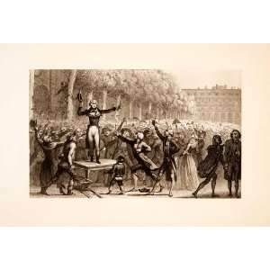 1902 Etching Camille Desmoulins French Revolution Political Historic 