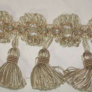  Christopher Lowell Tassel Fringe 3 Inch Oyster Beige Taupe 
