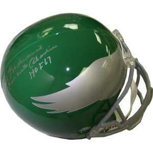 Chuck Bednarik Autographed Helmet   Replica
