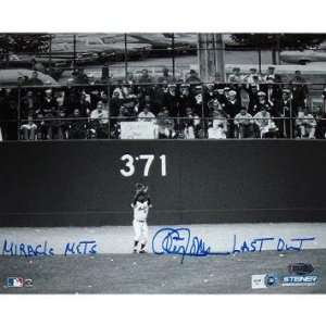 Signed Cleon Jones Picture   with Last Out Miracle  Inscription 