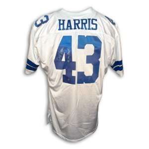 Cliff Harris Autographed/Hand Signed White Jersey Inscribed 6X Pro 