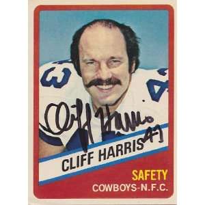  Cliff Harris signed autographed 1976 Topps Card Dallas 