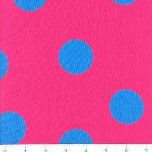  45 Wide Funky Brights Bouncing Dots Hot Pink & Electric 