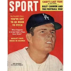 Don Drysdale Magazine   Sport Los Angeles Dodgers Cover June 1960
