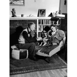  Journalist Ernie Pyle Talking with His Wife in their Home 