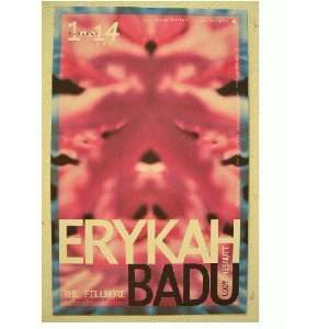 Erykah Badu Cody Chestnut Handbill Poster The Fillmore