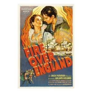  Fire over England, Flora Robson, Laurence Olivier, 1937 